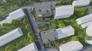 Via Soffietti / Via Gramsci Pianezza - visa dall'alto