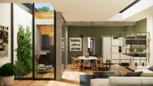 Via Rivara 36 Torino render lucernari